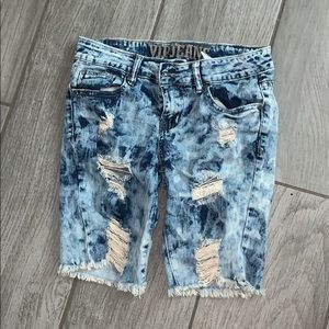 Denim shorts